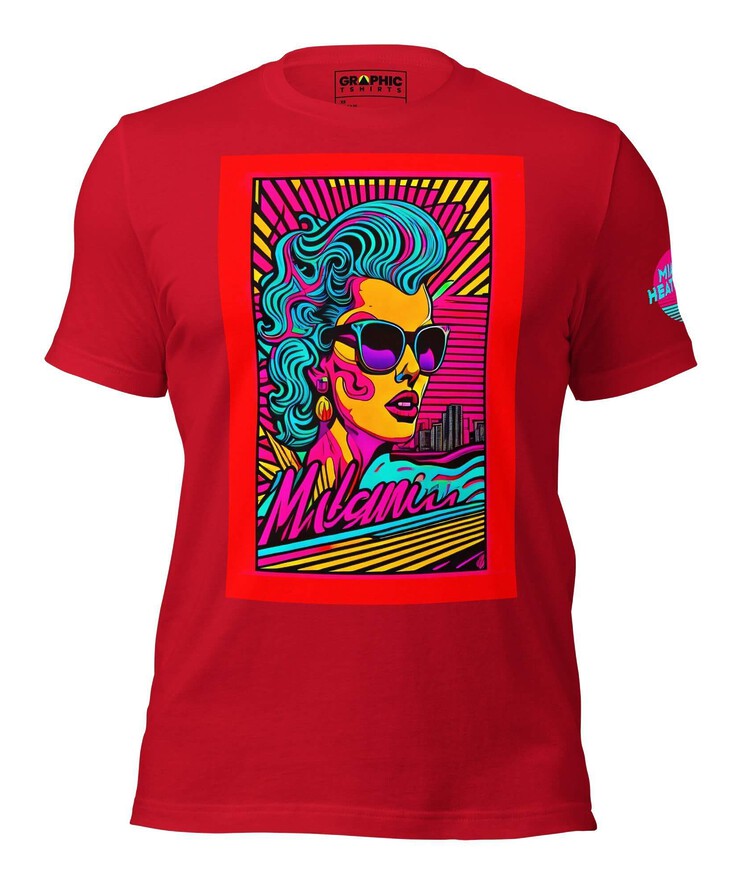 Unisex Crew Neck T-Shirt - Miami Heatwave Series v.3 | T-Shirt | Buy Online | GRAPHIC T-SHIRTS