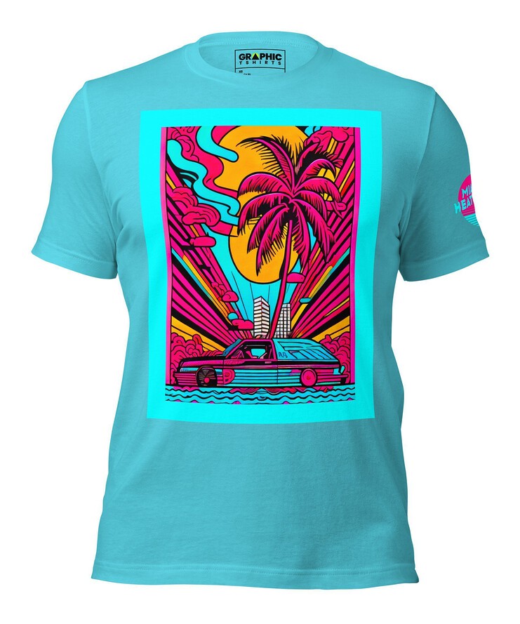 Unisex Crew Neck T-Shirt - Miami Heatwave Series v.15 | T-Shirt | Buy Online | GRAPHIC T-SHIRTS
