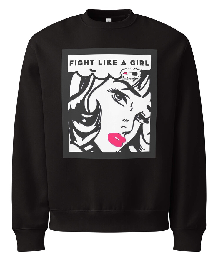 Oversized Heavyweight Sweatshirt - Fight Like A Girl | Sweatshirt | Buy Online | GRAPHIC T-SHIRTS
