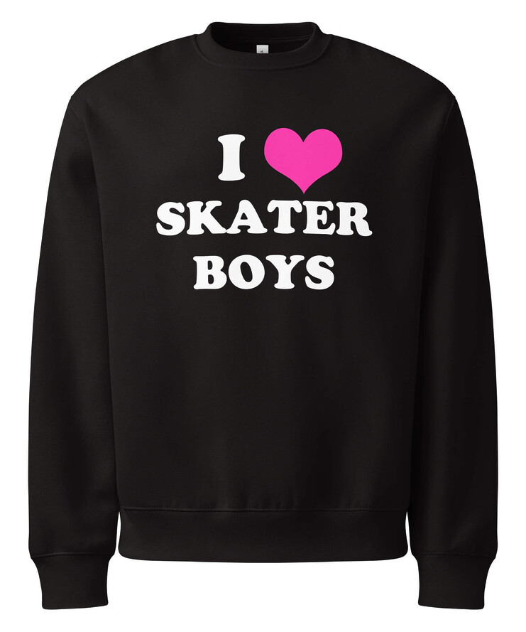 Oversized Heavyweight Sweatshirt - I Love Skater Boys | Sweatshirt | Buy Online | GRAPHIC T-SHIRTS