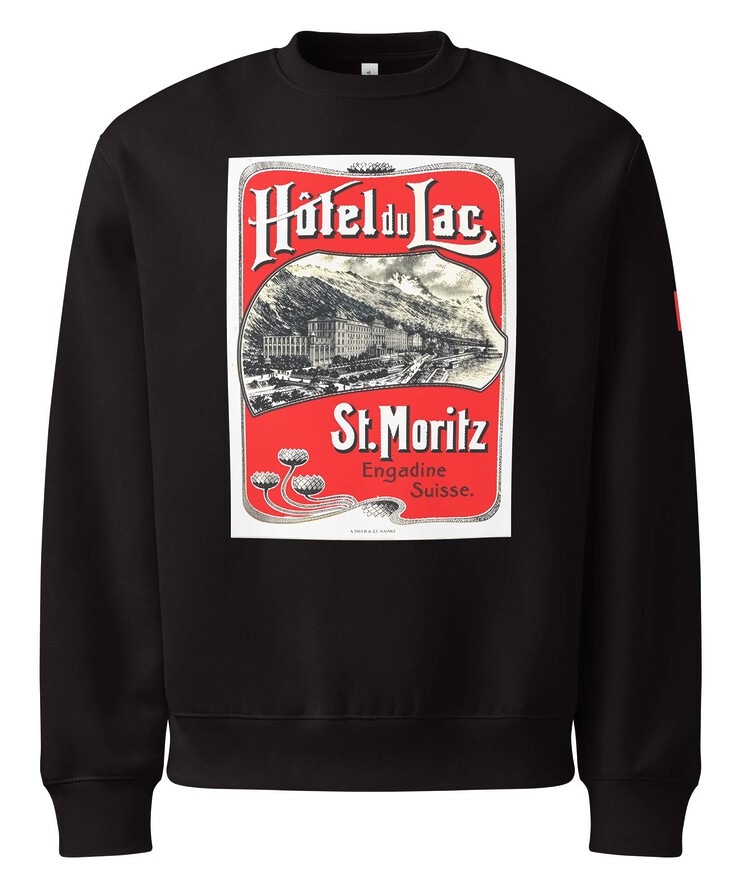 Oversized Heavyweight Sweatshirt - Hotel Du Lac St Moritz Switzerland Vintage | Sweatshirt | Buy Online | GRAPHIC T-SHIRTS