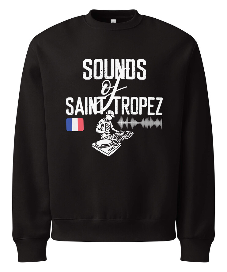 Oversized Heavyweight Sweatshirt - Sounds Of Saint Tropez | Sweatshirt | Buy Online | GRAPHIC T-SHIRTS