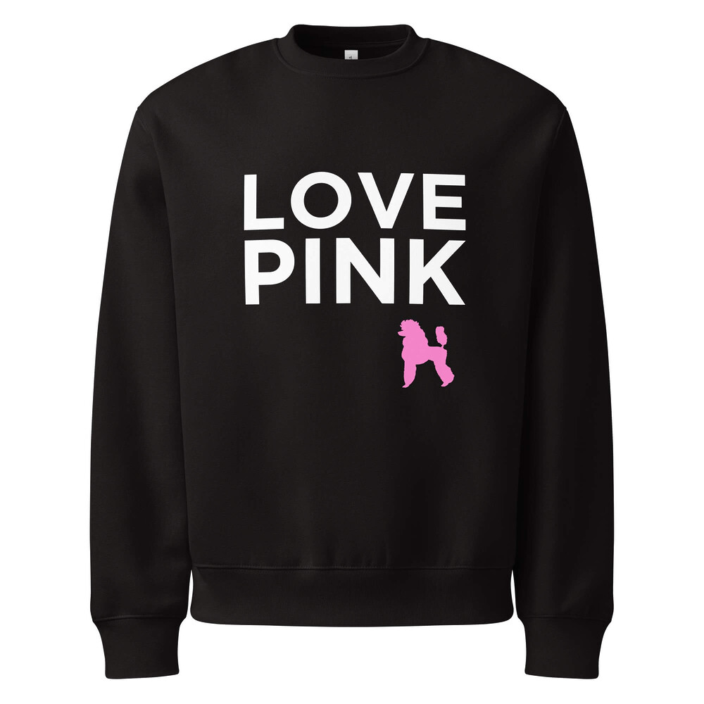 Oversized Heavyweight Sweatshirt - Love Pink 🩷 — GRAPHIC T-SHIRTS