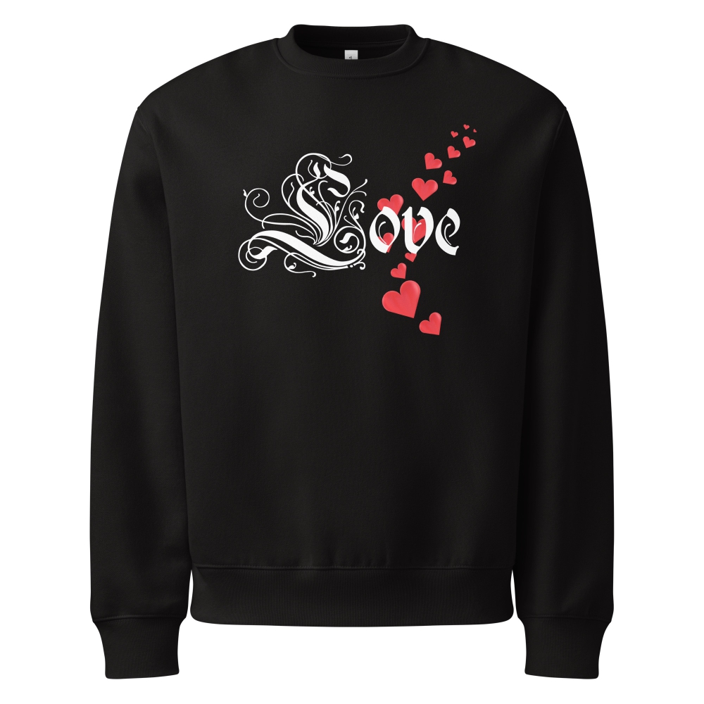 Oversized Heavyweight Sweatshirt - Love