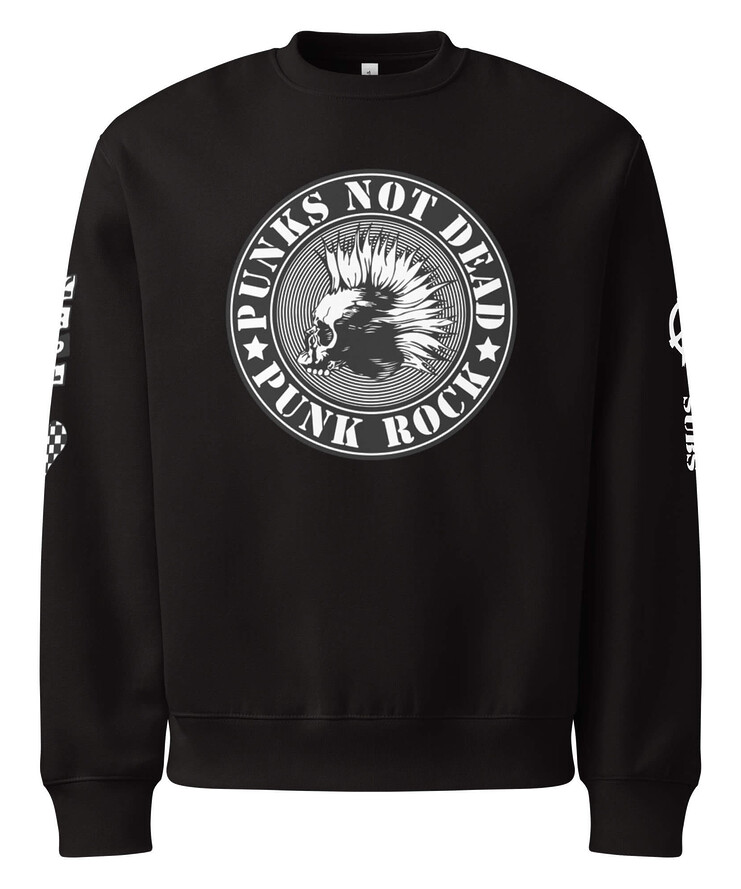 Oversized Heavyweight Sweatshirt - PUNKS NOT DEAD | Sweatshirt | Buy Online | GRAPHIC T-SHIRTS