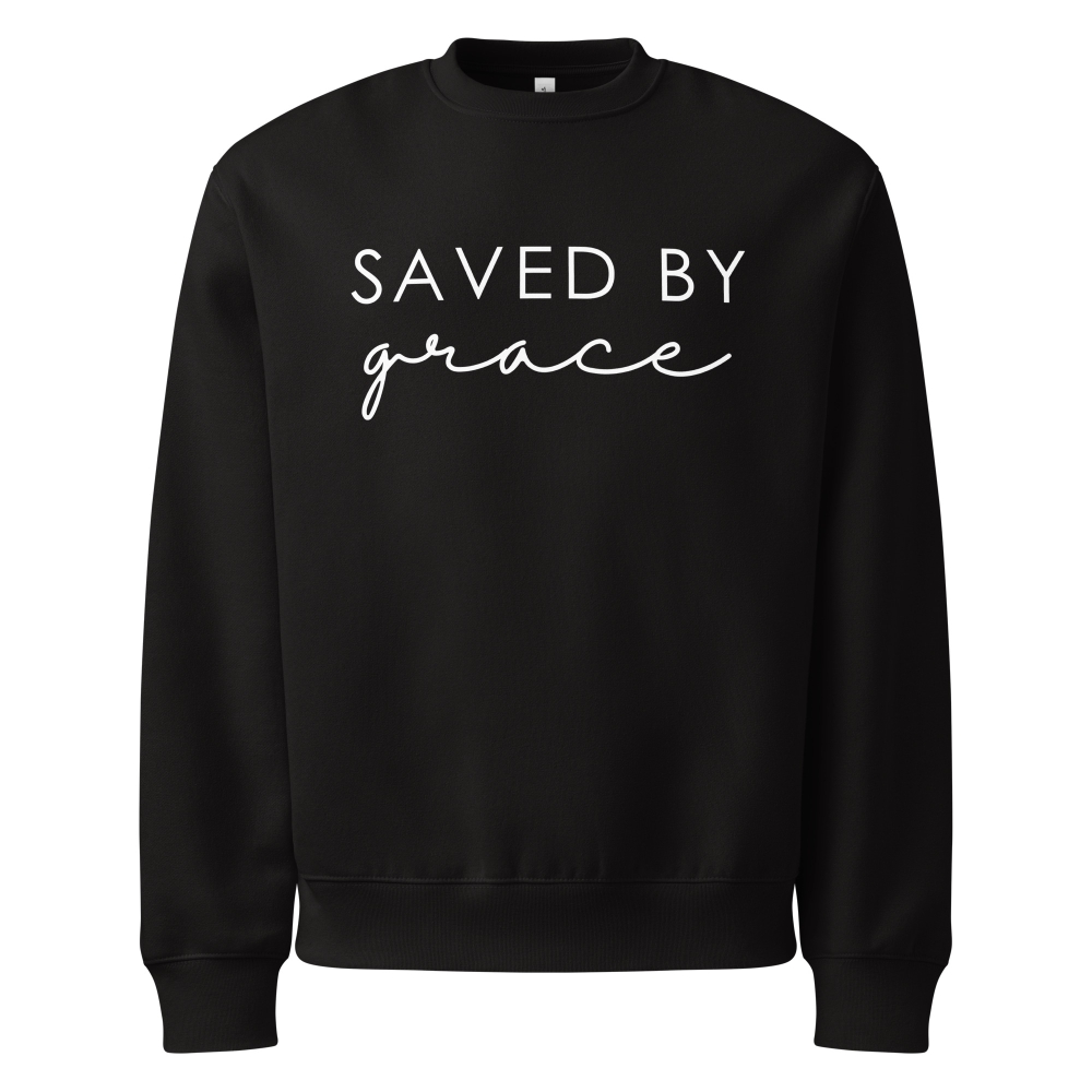 Oversized Heavyweight Sweatshirt - Saved By Grace