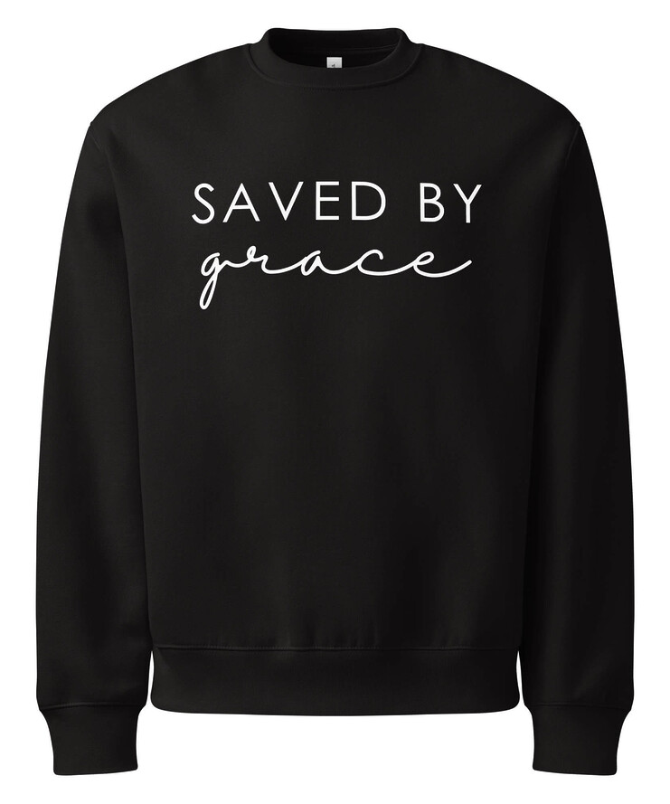 Oversized Heavyweight Sweatshirt - Saved By Grace | Sweatshirt | Buy Online | GRAPHIC T-SHIRTS