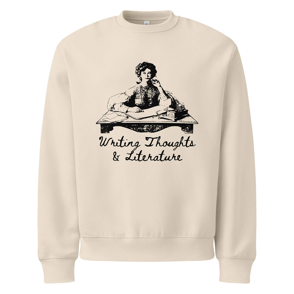 Oversized Heavyweight Sweatshirt - Writing Thoughts And Literature Vintage — GRAPHIC T-SHIRTS
