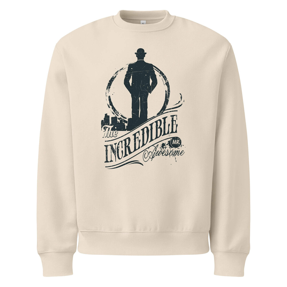 Oversized Heavyweight Sweatshirt - The Incredible Mr. Awesome — GRAPHIC T-SHIRTS