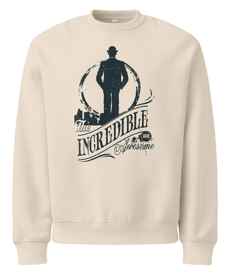 Oversized Heavyweight Sweatshirt - The Incredible Mr. Awesome | Sweatshirt | Buy Online | GRAPHIC T-SHIRTS