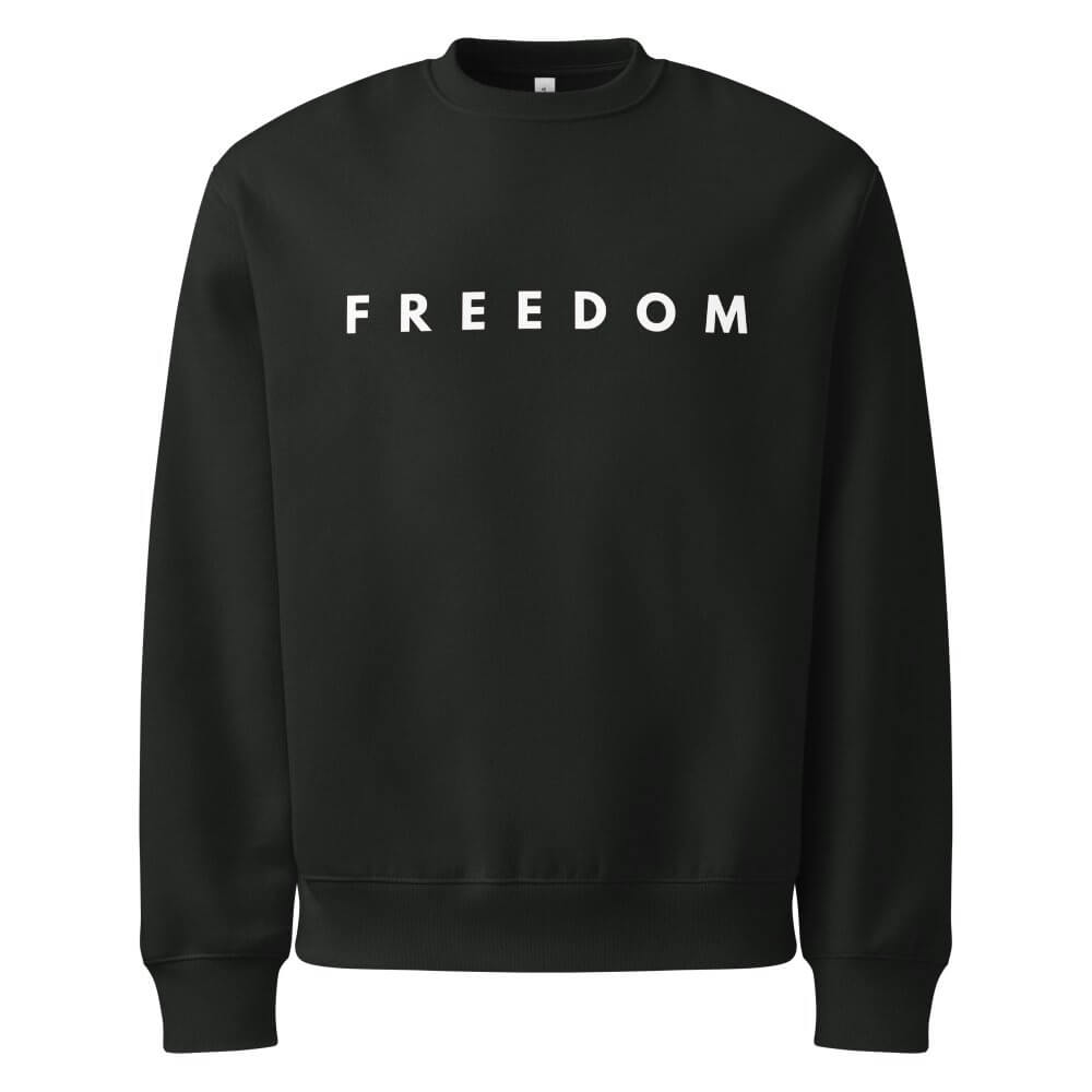 Oversized Heavyweight Sweatshirt - FREEDOM — GRAPHIC T-SHIRTS