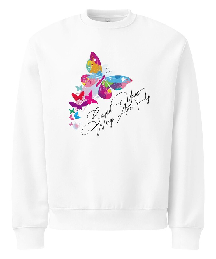 Oversized Heavyweight Sweatshirt - Spread Your Wings And Fly | Sweatshirt | Buy Online | GRAPHIC T-SHIRTS