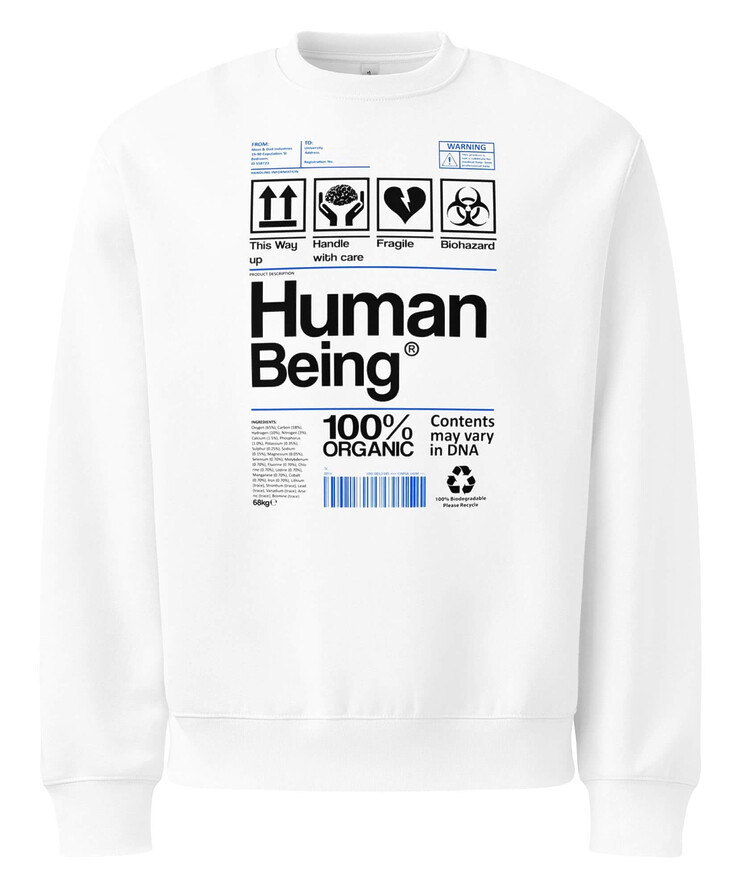 Oversized Heavyweight Sweatshirt - Human Being 100% Organic | Sweatshirt | Buy Online | GRAPHIC T-SHIRTS