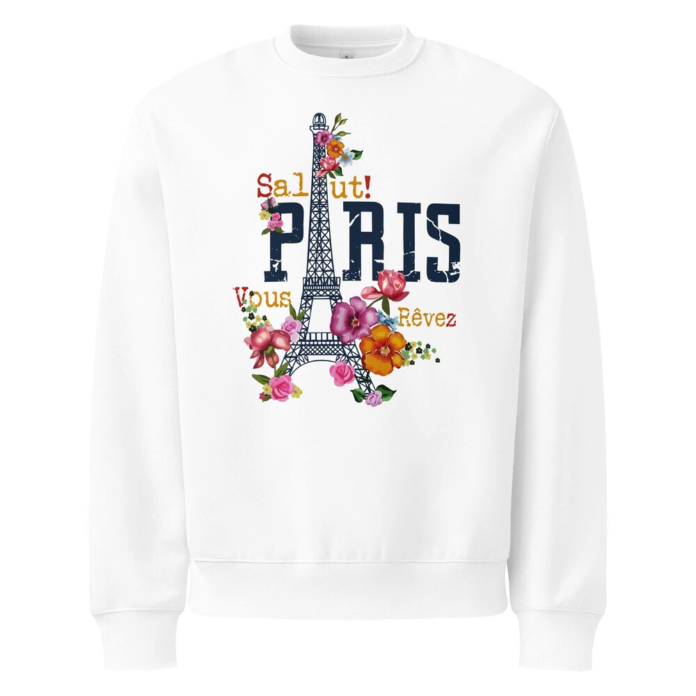 Oversized Heavyweight Sweatshirt - Salut Paris Je Vous Revez — GRAPHIC T-SHIRTS