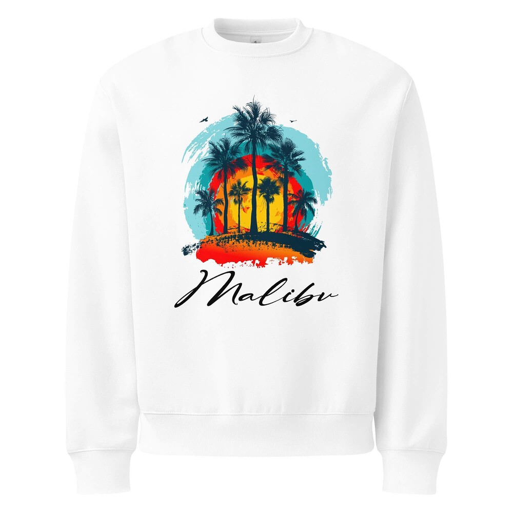 Oversized Heavyweight Sweatshirt - Malibu California — GRAPHIC T-SHIRTS