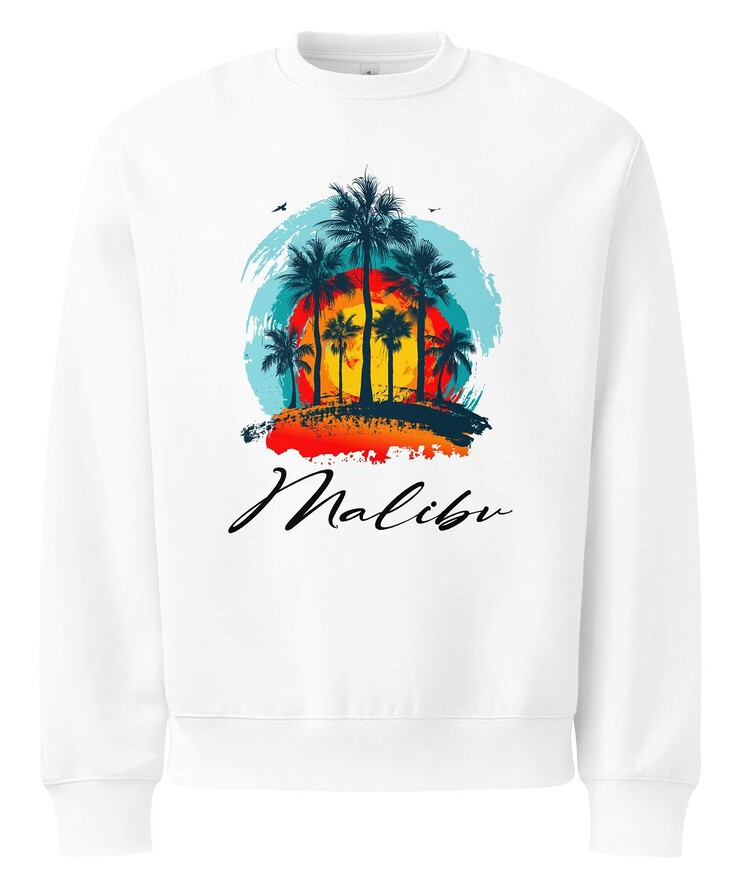 Oversized Heavyweight Sweatshirt - Malibu California | Sweatshirt | Buy Online | GRAPHIC T-SHIRTS