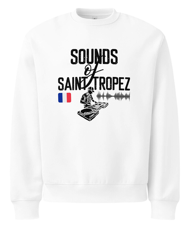 Oversized Heavyweight Sweatshirt - Sounds Of Saint Tropez | Sweatshirt | Buy Online | GRAPHIC T-SHIRTS