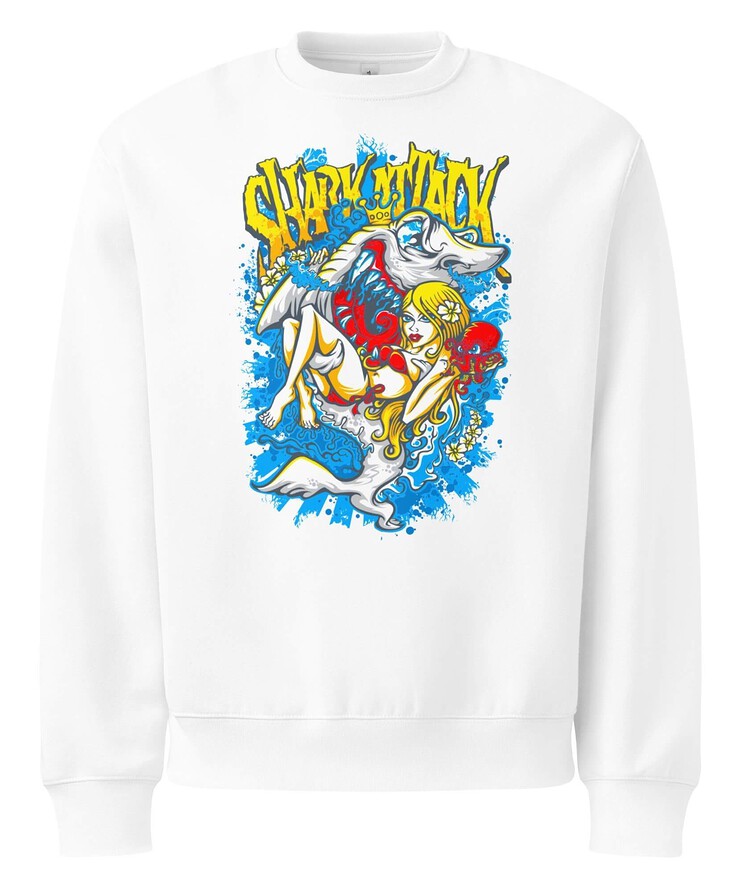 Oversized Heavyweight Sweatshirt - Shark Attack | Sweatshirt | Buy Online | GRAPHIC T-SHIRTS