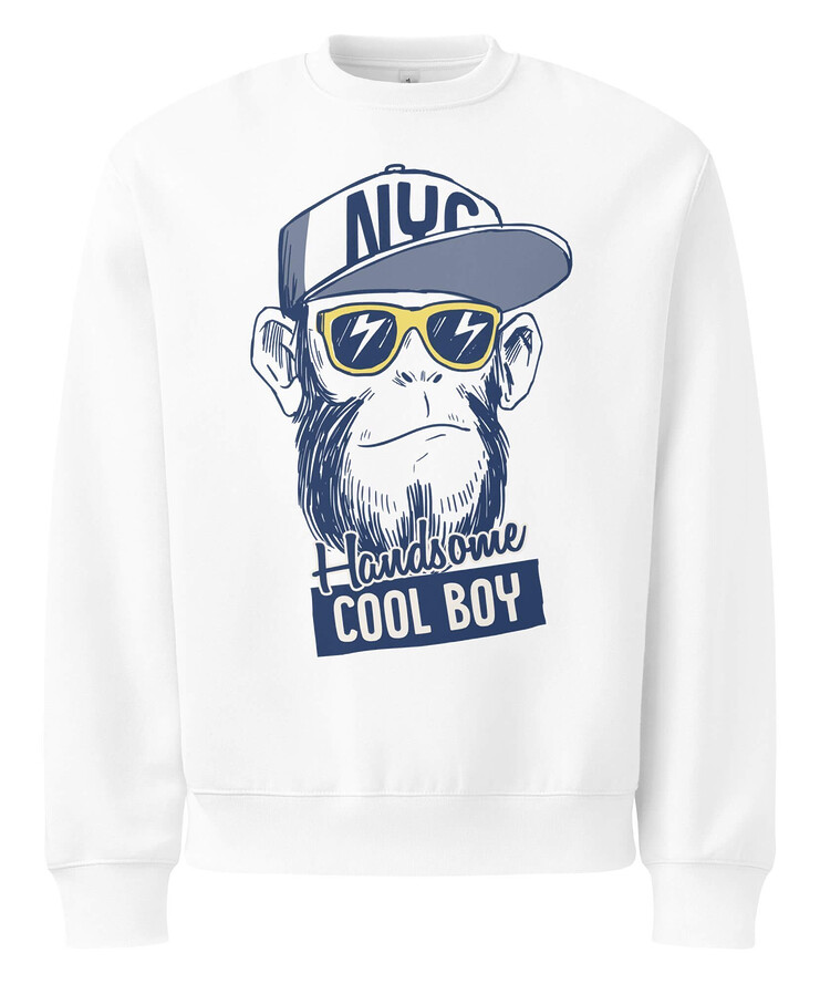 Oversized Heavyweight Sweatshirt - Handsome Cool Boy Gorilla NYC | Sweatshirt | Buy Online | GRAPHIC T-SHIRTS