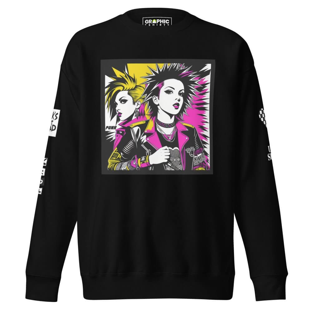 Unisex Premium Sweatshirt - Punk Pop Art Scene 18 — GRAPHIC T-SHIRTS