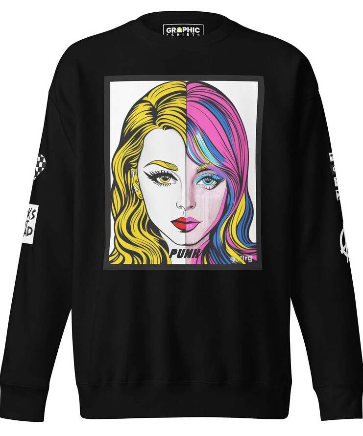 Unisex Premium Sweatshirt - Punk Pop Art Scene 16 | Sweatshirt | Buy Online | GRAPHIC T-SHIRTS
