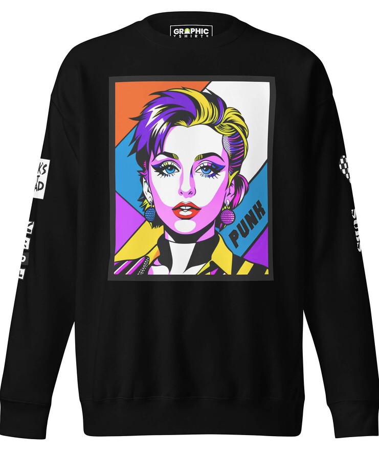 Unisex Premium Sweatshirt - Punk Pop Art Scene 15 | Sweatshirt | Buy Online | GRAPHIC T-SHIRTS