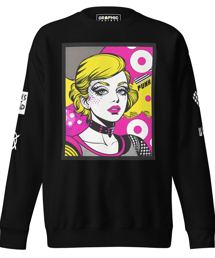 Unisex Premium Sweatshirt - Punk Pop Art Scene 13 | Sweatshirt | Buy Online | GRAPHIC T-SHIRTS