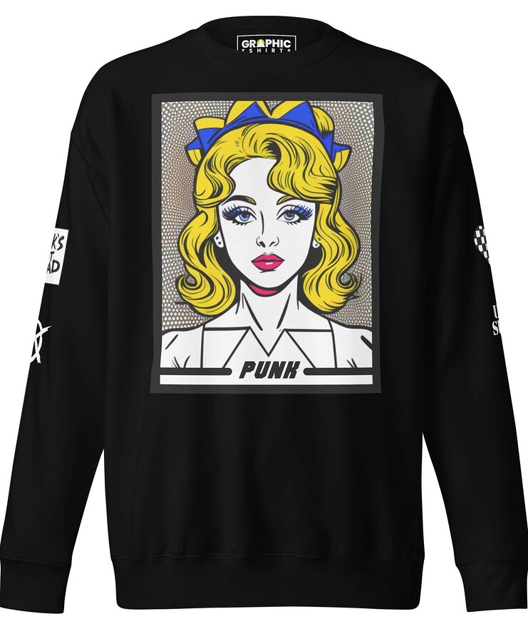 Unisex Premium Sweatshirt - Punk Pop Art Scene 12 | Sweatshirt | Buy Online | GRAPHIC T-SHIRTS