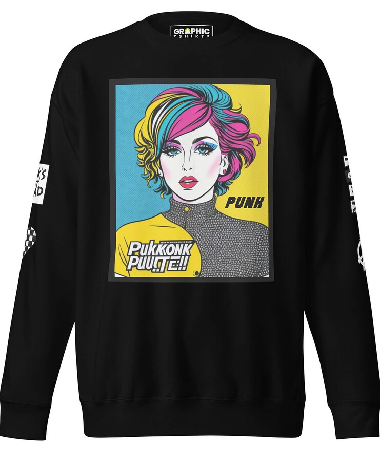 Unisex Premium Sweatshirt - Punk Pop Art Scene 10 | Sweatshirt | Buy Online | GRAPHIC T-SHIRTS