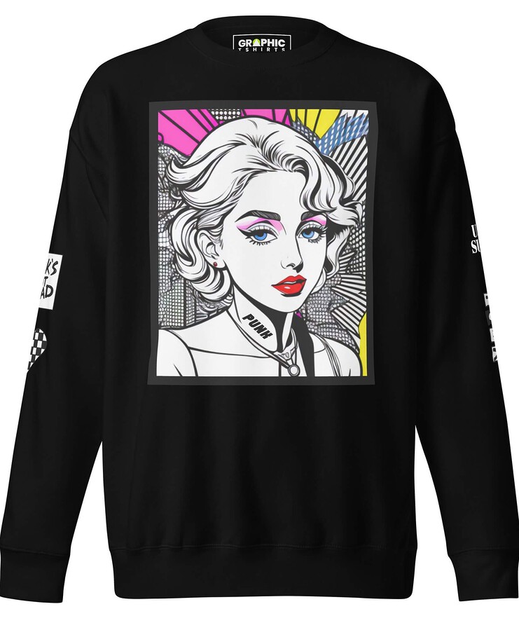 Unisex Premium Sweatshirt - Punk Pop Art Scene 9 | Sweatshirt | Buy Online | GRAPHIC T-SHIRTS