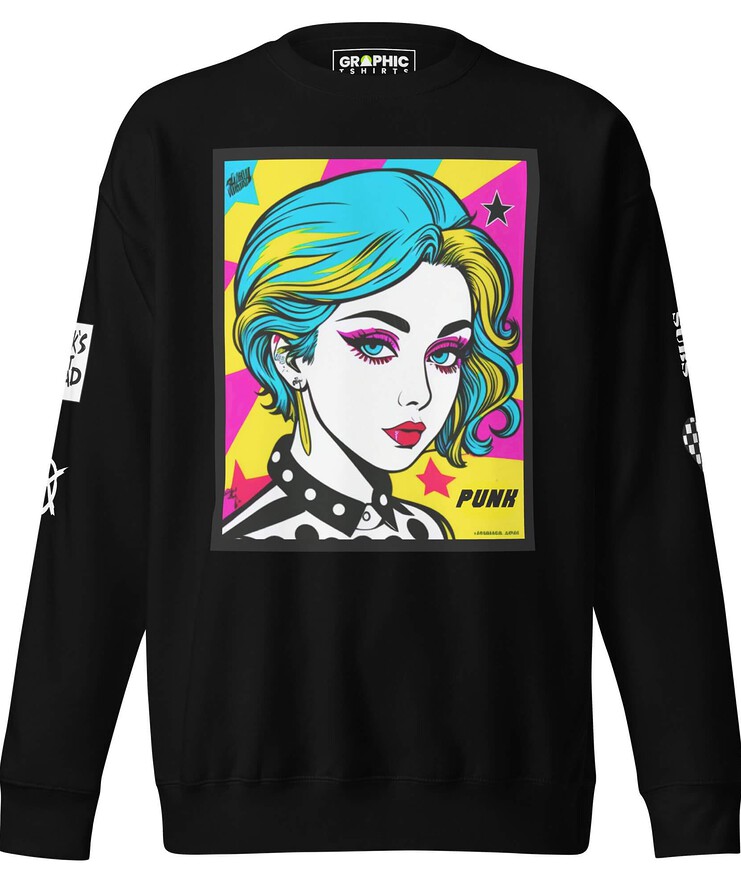 Unisex Premium Sweatshirt - Punk Pop Art Scene 6 | Sweatshirt | Buy Online | GRAPHIC T-SHIRTS
