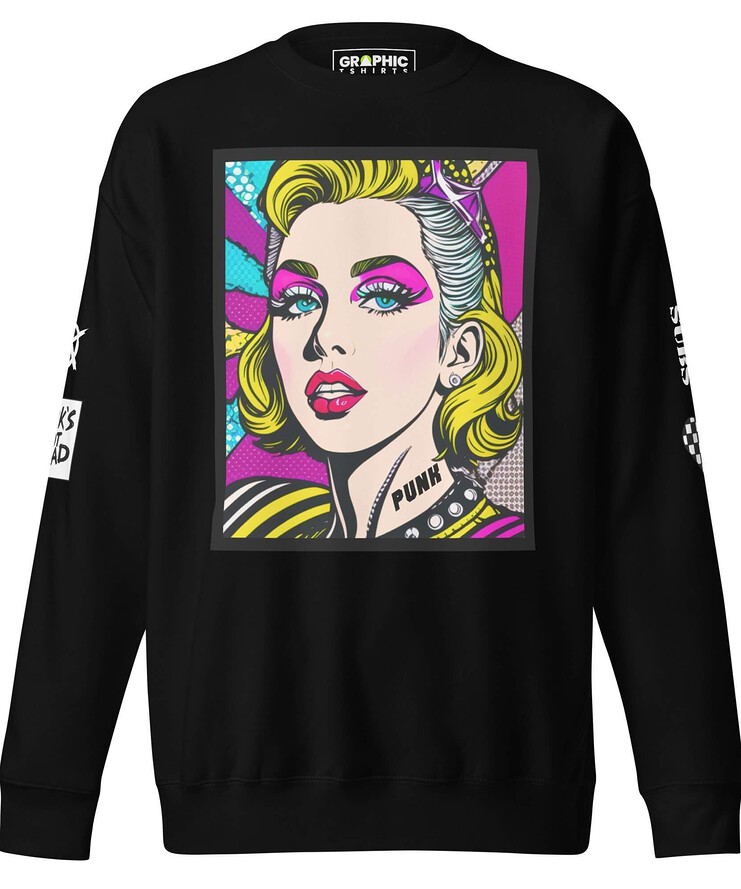 Unisex Premium Sweatshirt - Punk Pop Art Scene 5 | Sweatshirt | Buy Online | GRAPHIC T-SHIRTS