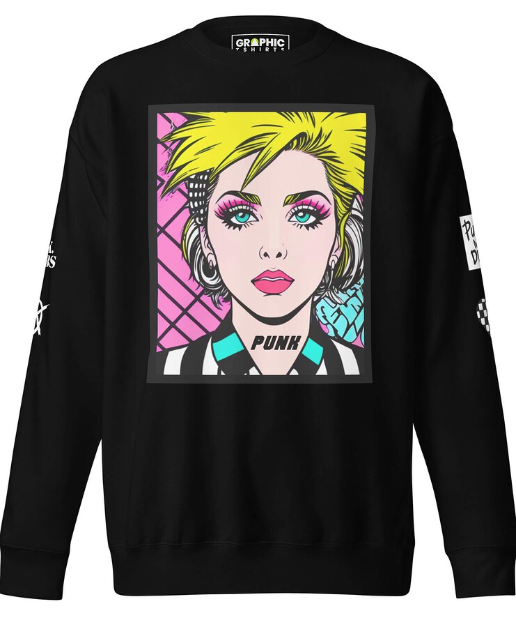 Unisex Premium Sweatshirt - Punk Pop Art Scene 4 | Sweatshirt | Buy Online | GRAPHIC T-SHIRTS