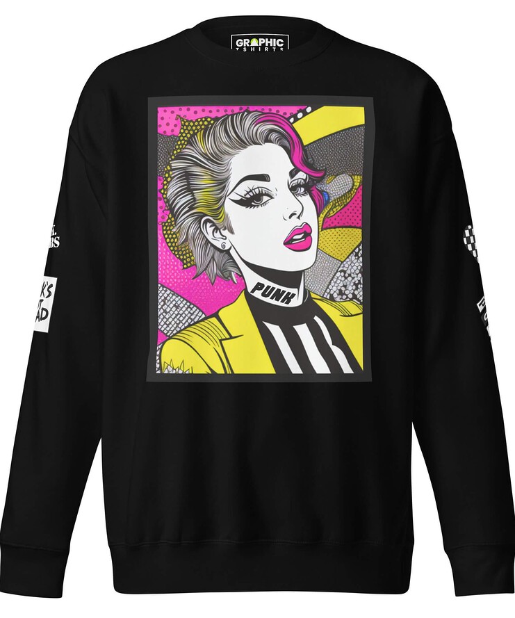 Unisex Premium Sweatshirt - Punk Pop Art Scene 3 | Sweatshirt | Buy Online | GRAPHIC T-SHIRTS