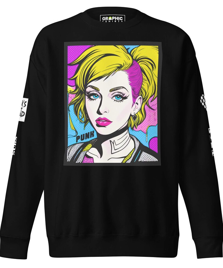 Unisex Premium Sweatshirt - Punk Pop Art Scene 2 | Sweatshirt | Buy Online | GRAPHIC T-SHIRTS