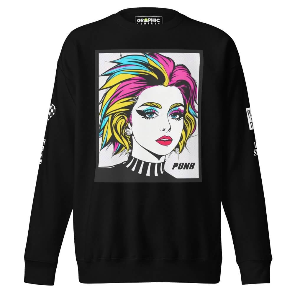 Unisex Premium Sweatshirt - Punk Pop Art Scene 1 — GRAPHIC T-SHIRTS