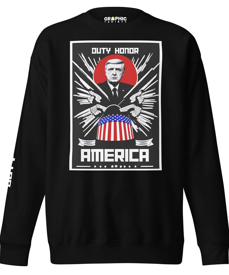 Unisex Premium Sweatshirt - America Duty Honor | Sweatshirt | Buy Online | GRAPHIC T-SHIRTS