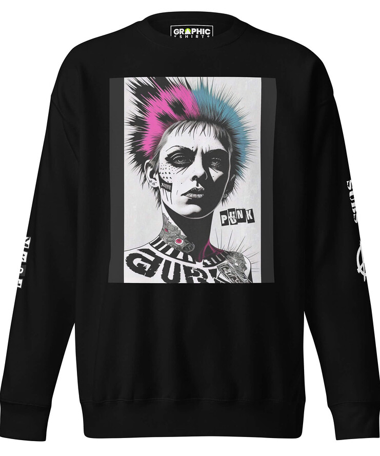 Unisex Premium Sweatshirt - 430 Kings Road Punk Betty | Sweatshirt | Buy Online | GRAPHIC T-SHIRTS