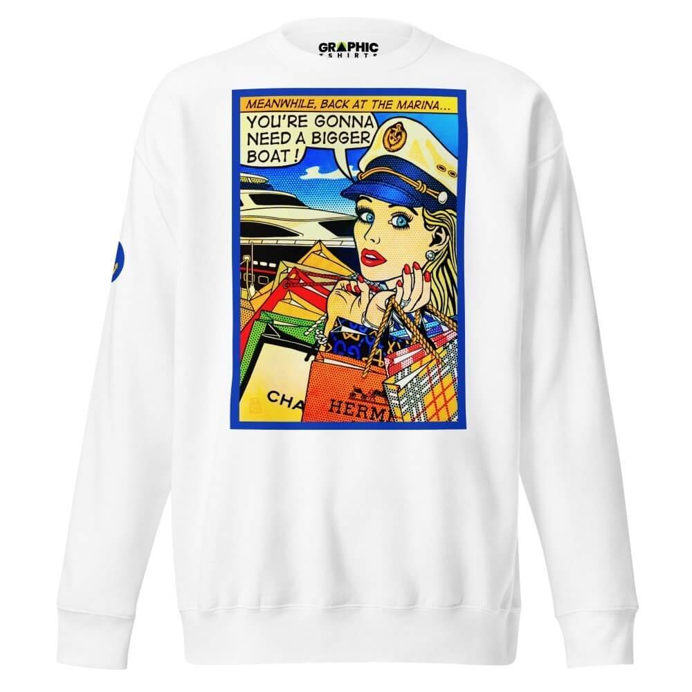 Unisex Premium Sweatshirt - Meanwhile Back At The Marina... You're Gonna Need A Bigger Boat! — GRAPHIC T-SHIRTS