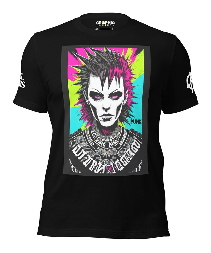 Unisex Crew Neck T-Shirt - Liberty Spikes Punk Rock | T-Shirt | Buy Online | GRAPHIC T-SHIRTS