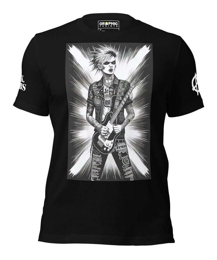 Unisex Crew Neck T-Shirt - Punk Rock Star | T-Shirt | Buy Online | GRAPHIC T-SHIRTS