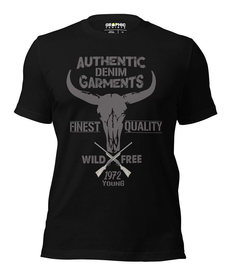 Unisex Staple T-Shirt - Authentic Denim Garments Finest Quality Wild Free 1972 Young | T-Shirt | Buy Online | GRAPHIC T-SHIRTS