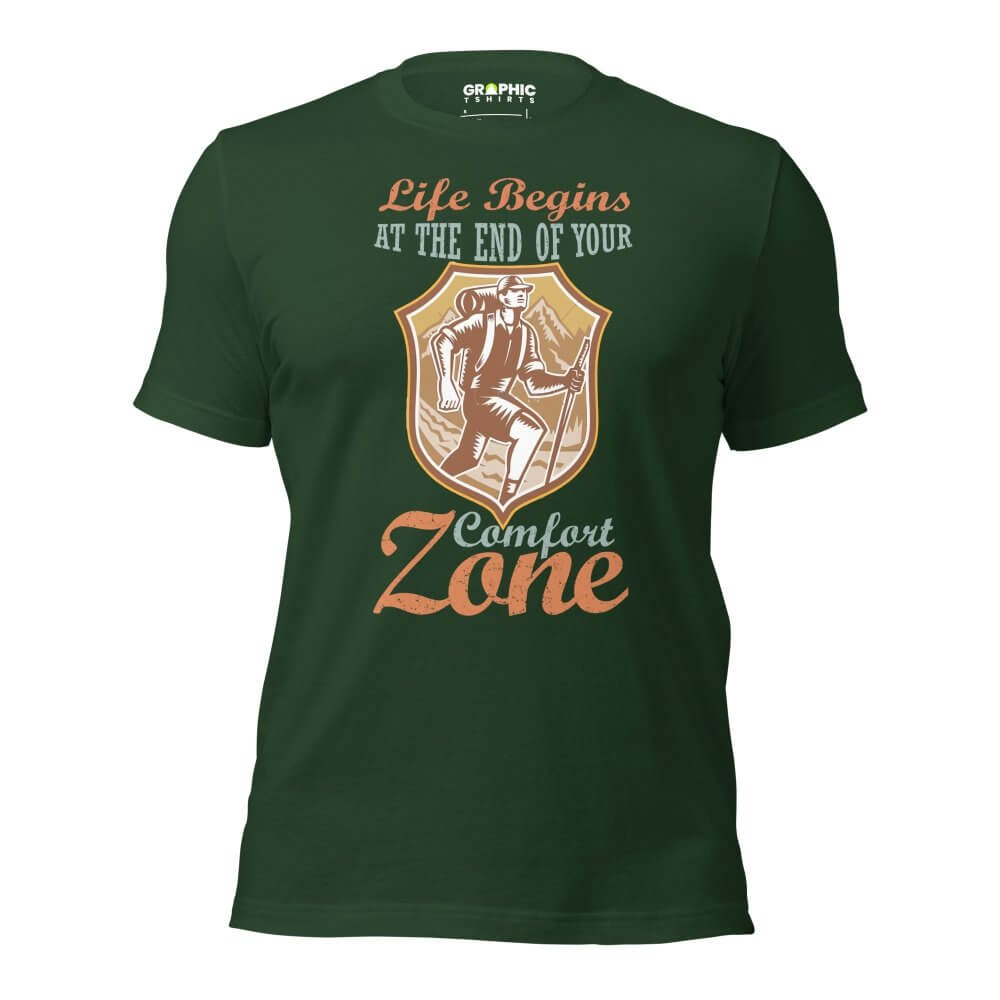 Unisex Staple T-Shirt - Life Begins At The End Of Your Comfort Zone — GRAPHIC T-SHIRTS