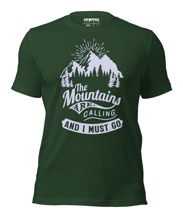 Unisex Staple T-Shirt - The Mountains Are Calling And I Must Go | T-Shirt | Buy Online | GRAPHIC T-SHIRTS