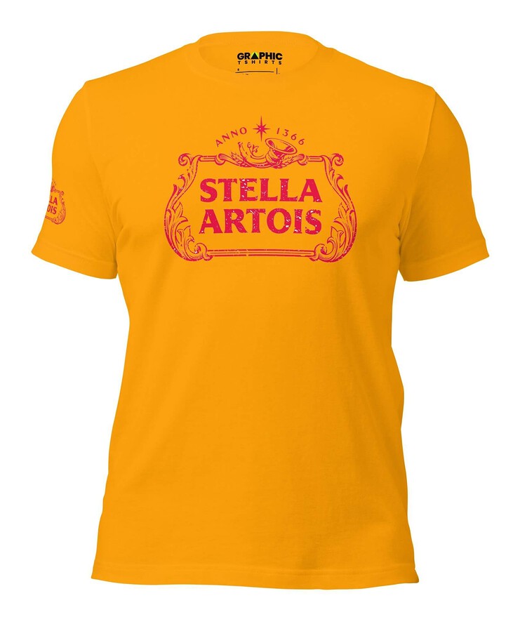 Unisex Crew Neck T-Shirt - Vintage Distressed Stella Artois | T-Shirt | Buy Online | GRAPHIC T-SHIRTS