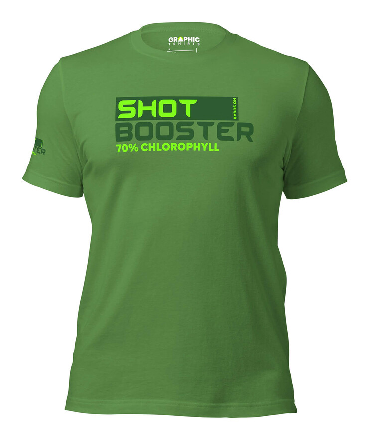 Unisex Crew Neck T-Shirt - Shot Booster 70% Chlorophyll No Sugar | T-Shirt | Buy Online | GRAPHIC T-SHIRTS