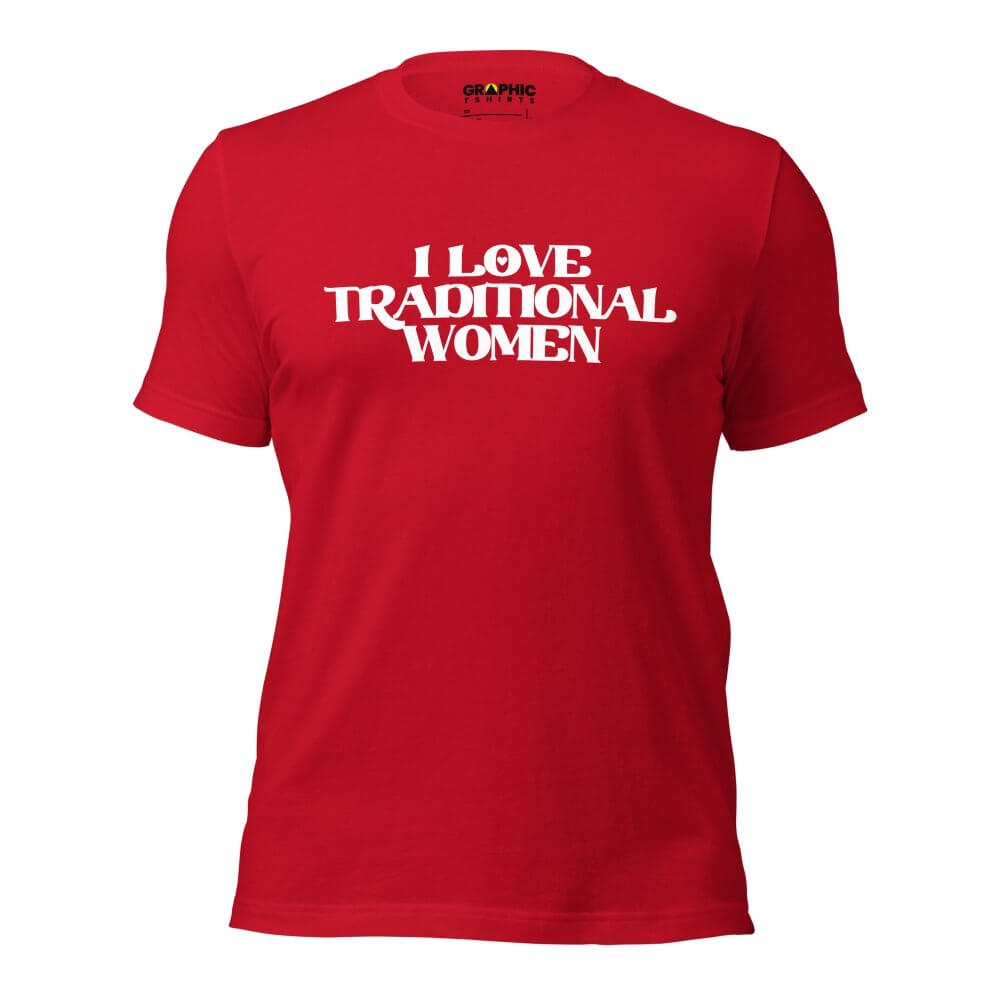 Men's Crew Neck T-Shirt - I Love Traditional Women — GRAPHIC T-SHIRTS