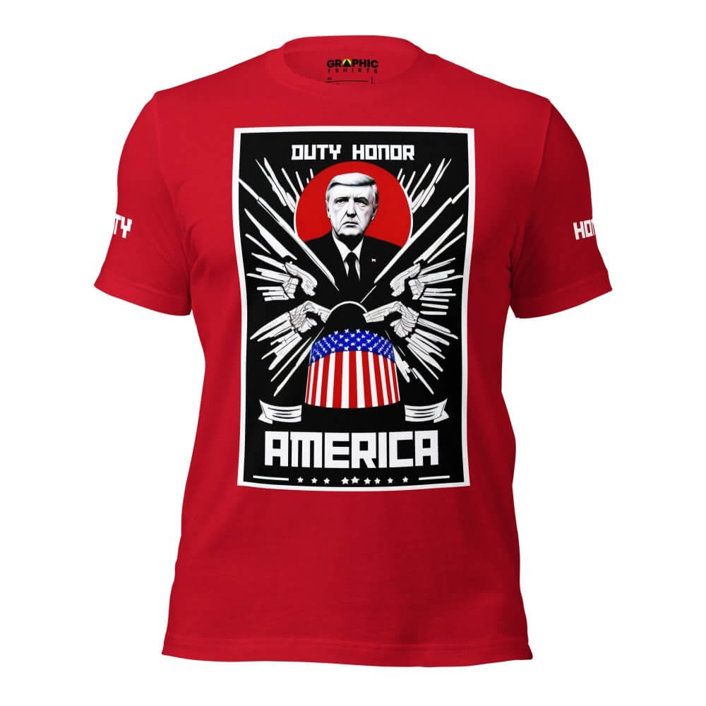 Unisex Crew Neck T-Shirt - America Duty Honor — GRAPHIC T-SHIRTS