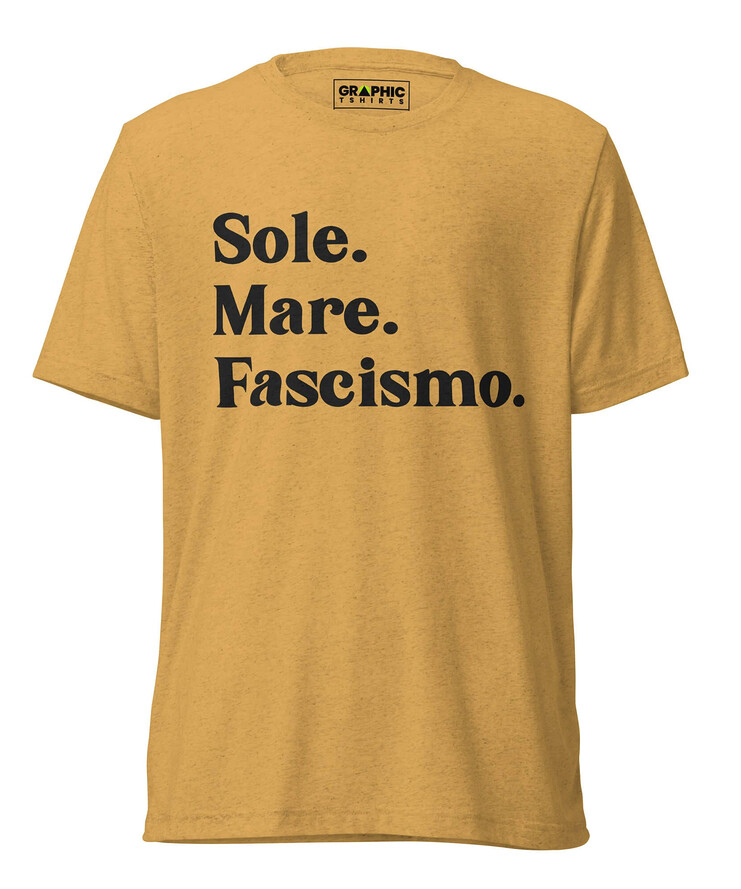 Unisex Short Sleeve T-Shirt - Sole. Mare. Fascismo. | T-Shirt | Buy Online | GRAPHIC T-SHIRTS